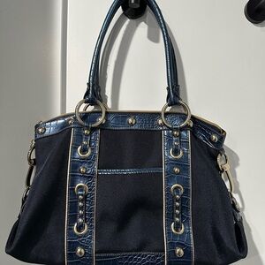 Kathy Van Zeeland Elegant Navy Blue Handbag